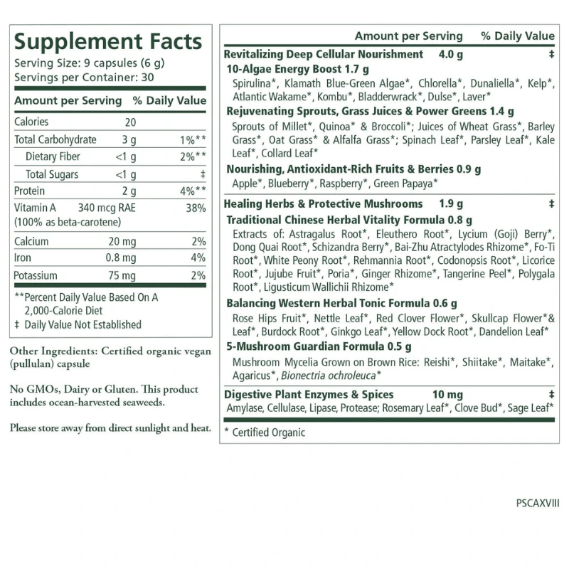 Pure Synergy Supergreens Formula, 270 capsules SF